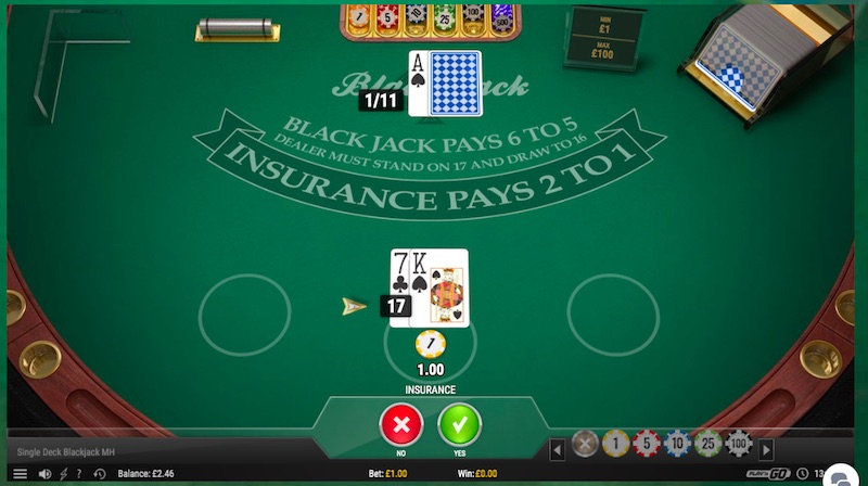insurance in blackjack terbaru
