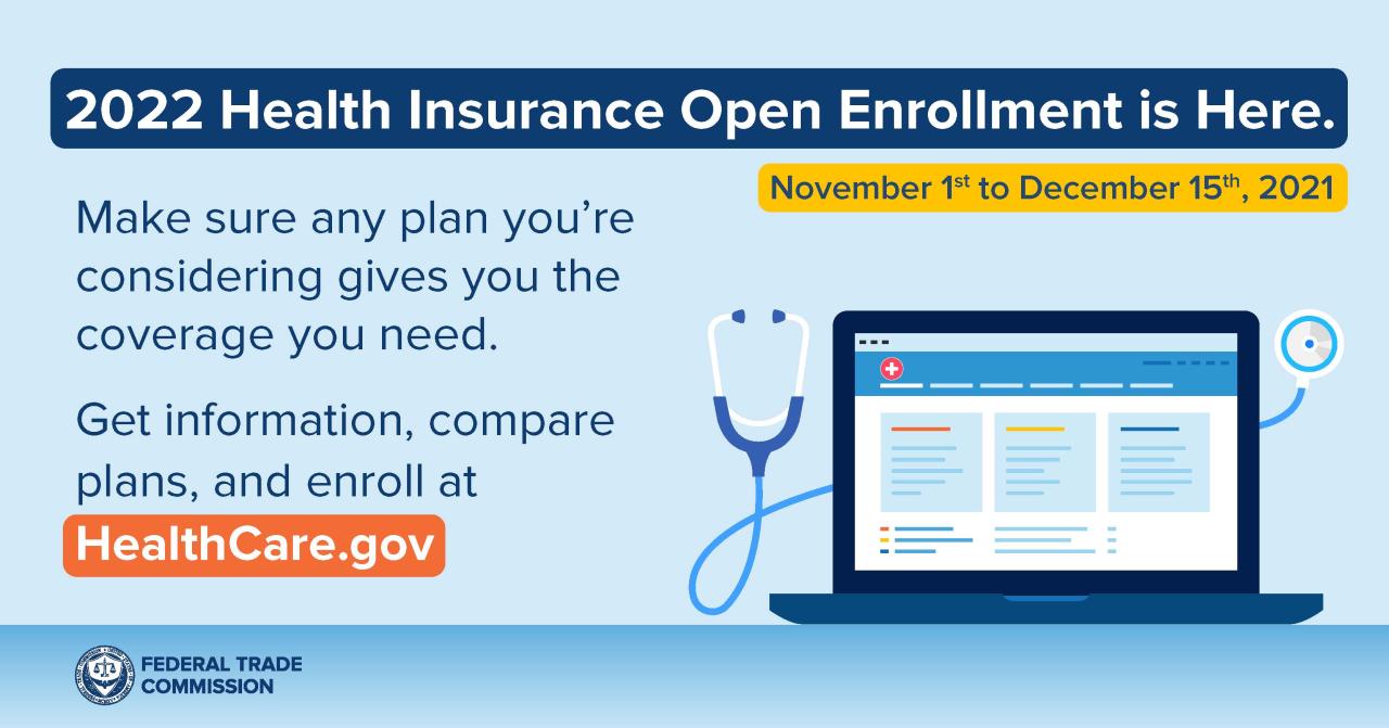 When is the next enrollment for health insurance