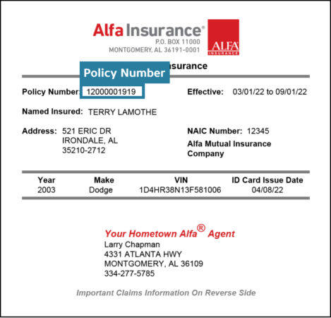 How to find insurance company by policy number